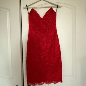 Elegant Red Lace Dress